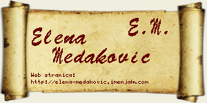 Elena Medaković vizit kartica